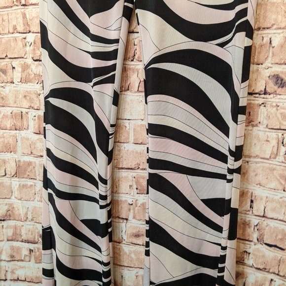 Wide leg pants Zebra-ish Print Check Measurements for SIZE - Picture 3 of 8